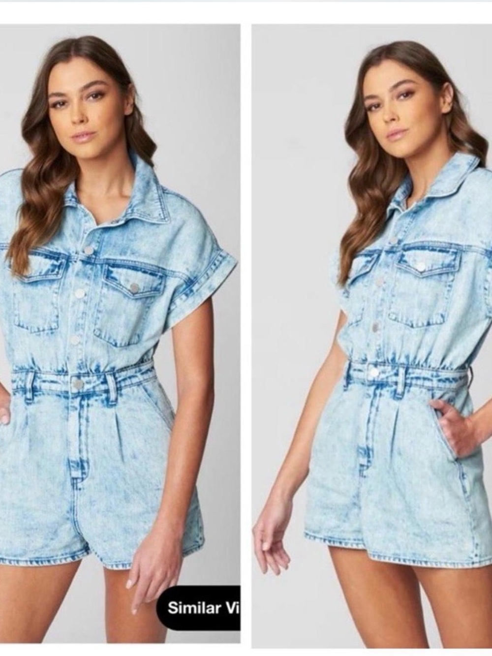 Light Wash Denim Romper-NWT